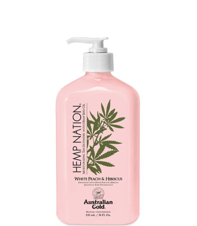 Australian Gold Hemp Nation Bodylotion White Peach & Hibiscus, 535 ml.