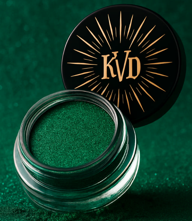 KVD Beauty Dazzle Gel Hyper-Metallic Eyeshadow, Green Nebula.