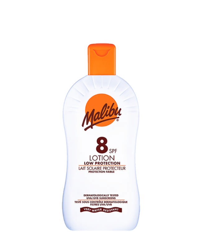 Malibu Protective Sun Lotion SPF8, 100 ml.